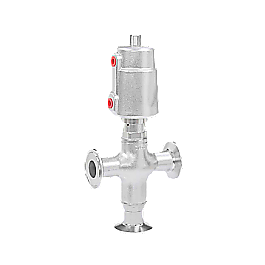 Tri-clamp Three-way Angle Seat Valve